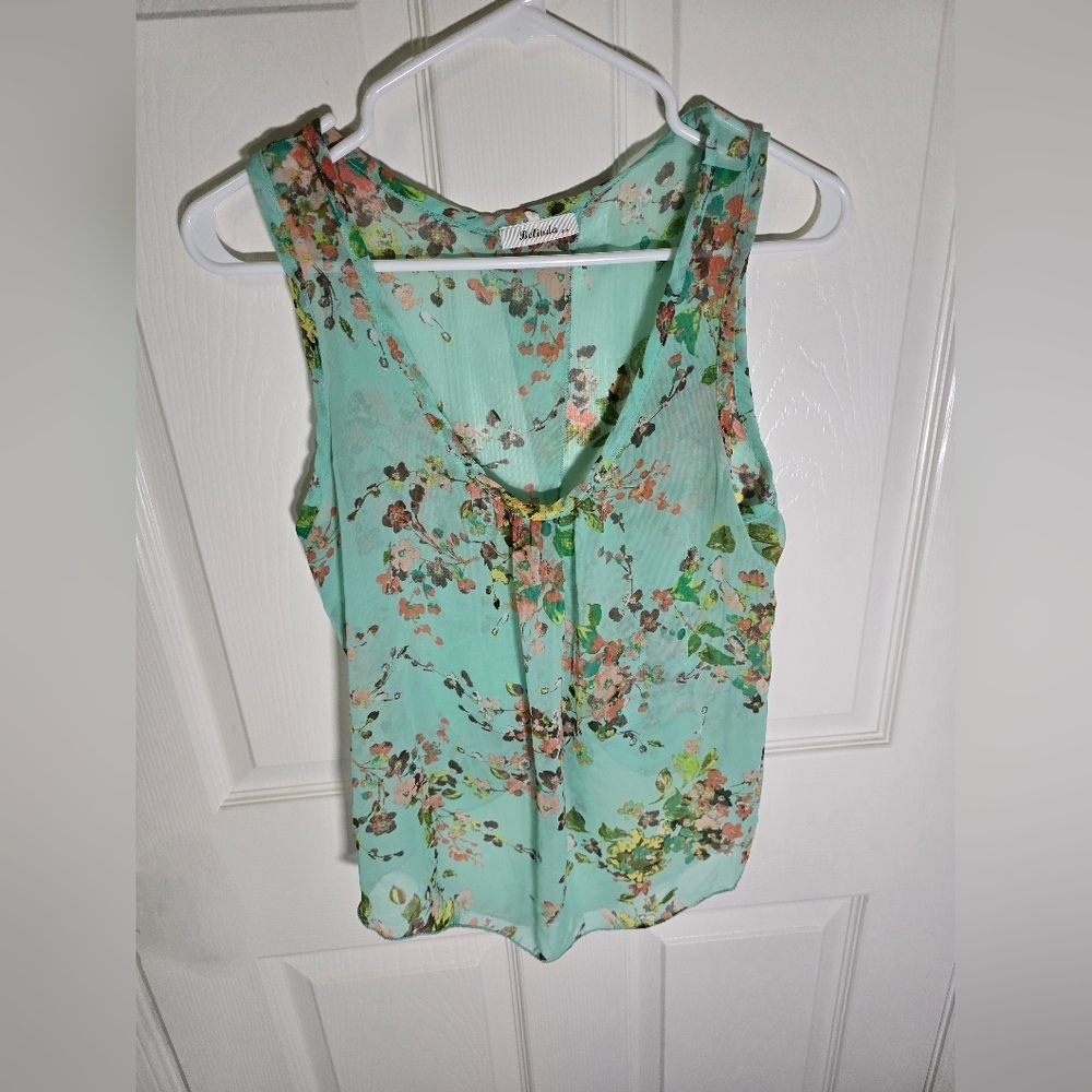 Belinda Sheer Open Back Floral Lightweight Top